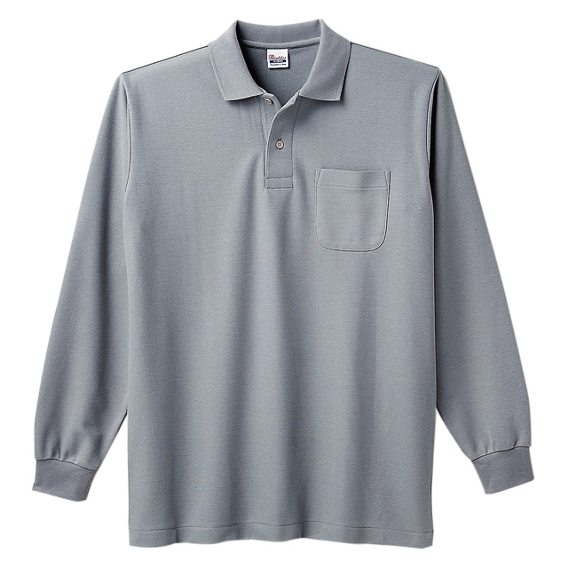 00169-VLP 5.8オンス T/C長袖ポロシャツ（ポケット付）
